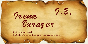 Irena Burazer vizit kartica
